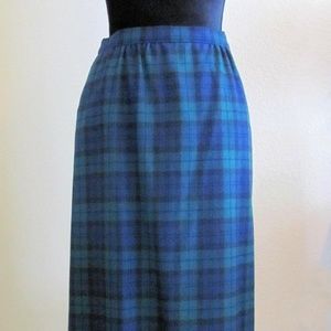 PENDLETON Black Watch Tartan skirt, vintage wool